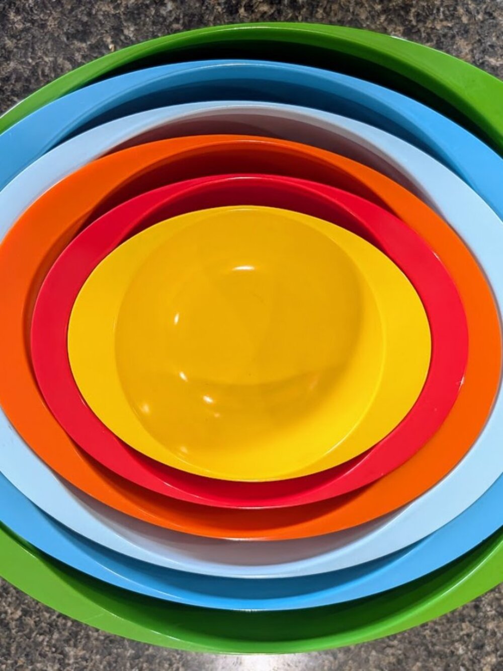 Vintage Crate & Barrel Zak! Designs colorful nesting bowls